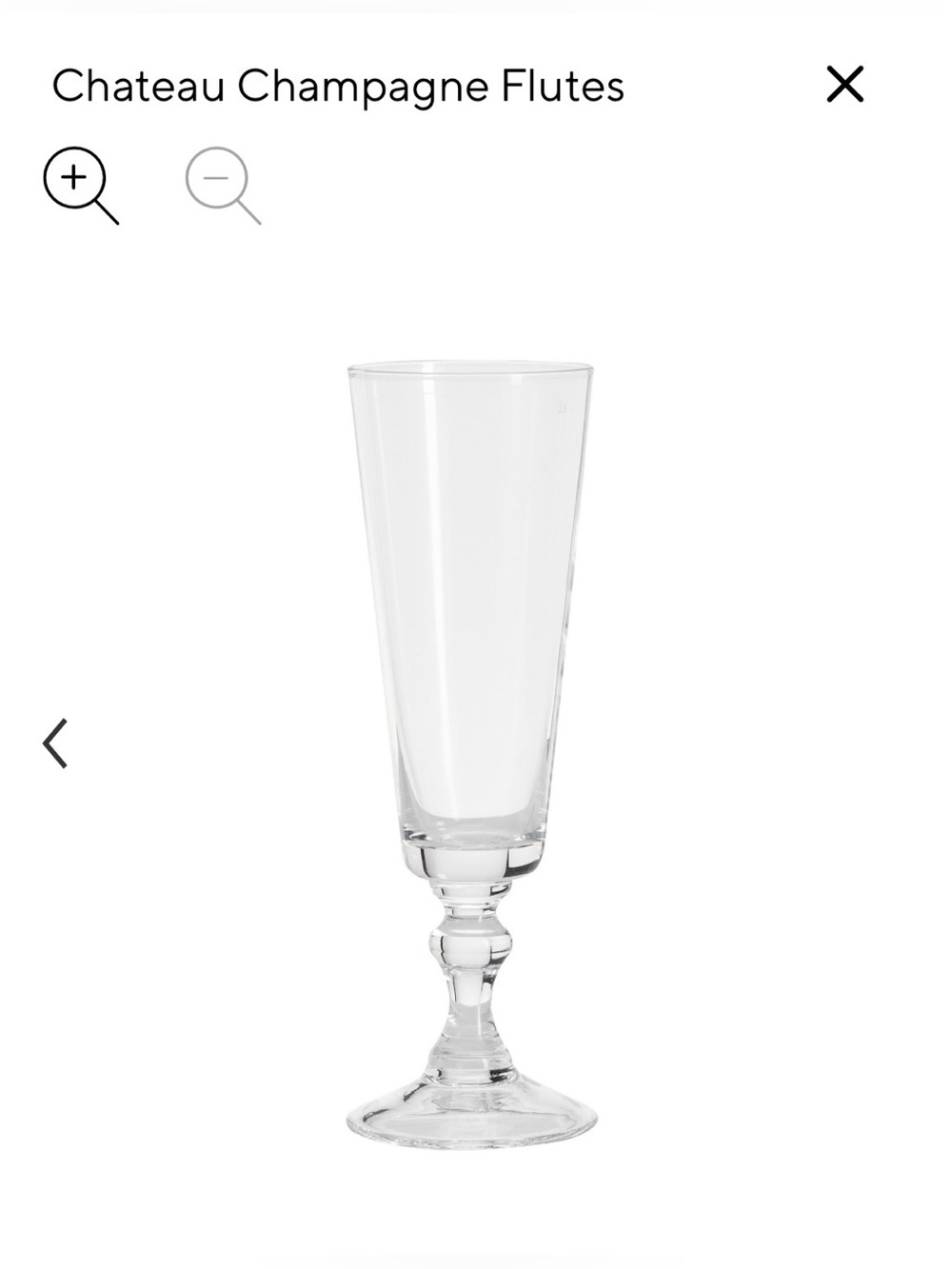 Pottery Barn Chateau Champagne Flutes X 4